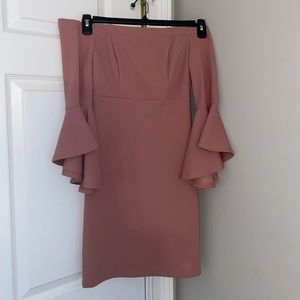 Off the shoulder fitted dress